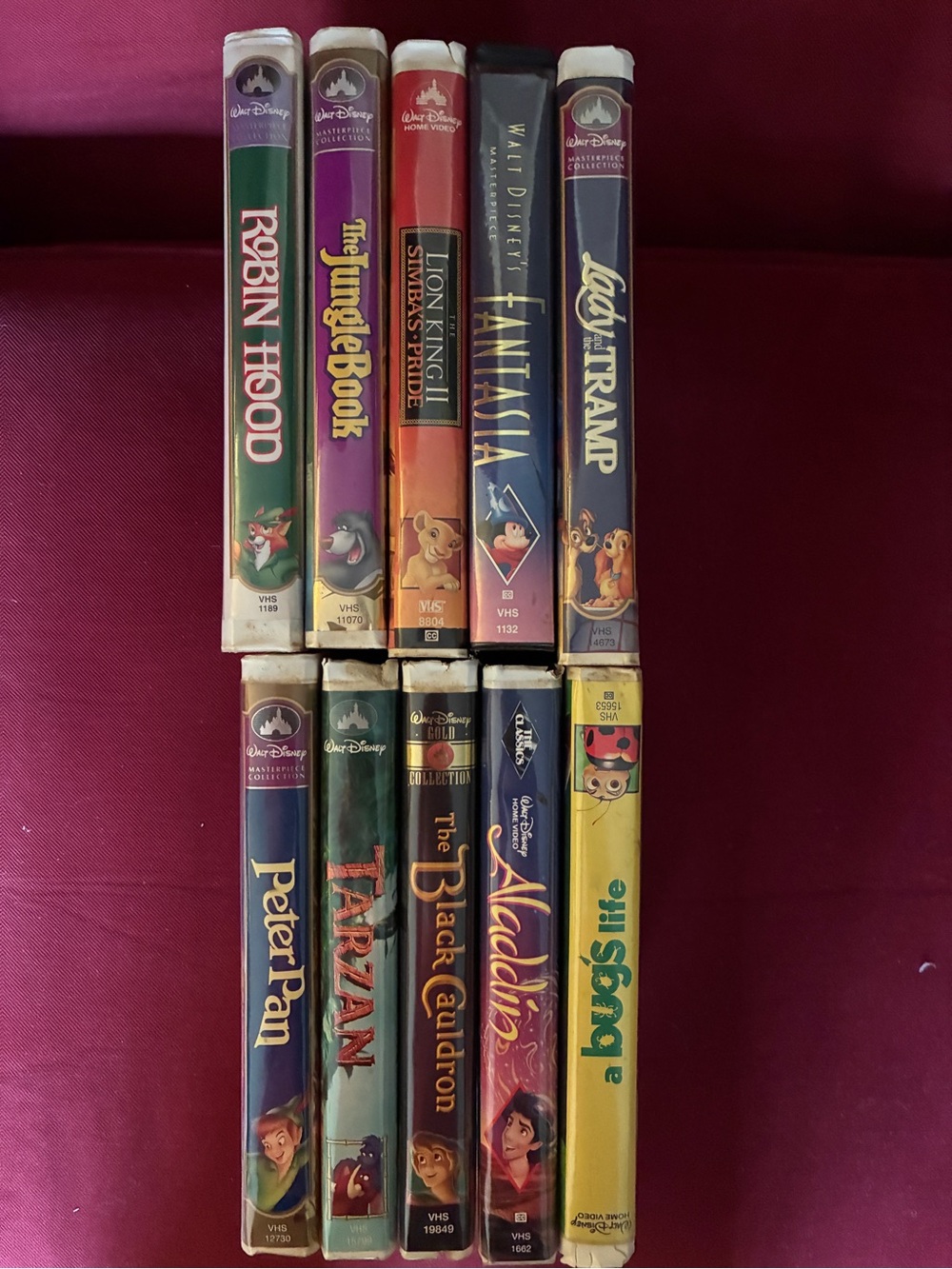 10 Disney kids VHS tapes